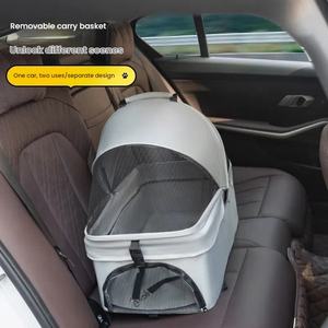 क्लासिक्स शैली की शैली छोटी बिल्लियों और कुत्तों के लिए फोल्डेबल कुत्ते पालतू ट्रॉली लक्जरी - Product Image 3