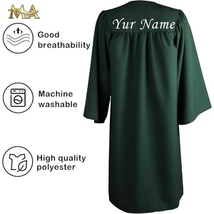 Robe et casquette de remise des diplômes en polyester mat des lycéens pour la cérémonie de remise des diplômes des étudiants - Product Image 4