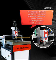 Prix usine 4 axes 6090 CNC routeur coupe fraisage pour aluminium bois acrylique pcb MDF contreplaqué haute précision 3d publicité