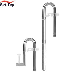 Tubo de Entrada y Salida para Acuario de Acero Inoxidable con Removedor de Película de Aceite, Diseño Anti-Succión para Peceras y Acuarios Plantados - Product Image 1