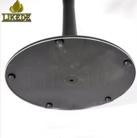 Base de table bistrot en alliage d'aluminium noir mat avec revêtement en poudre, réglable en hauteur, pour table de négociation ou table basse