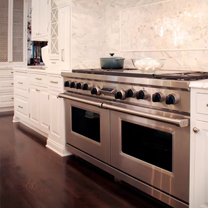 ओक लकड़ी और चमकदार ऐक्रेलिक फिनिश के साथ आधुनिक रसोई अलमारियाँ - Product Image 5