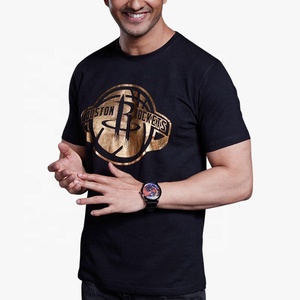 T-shirt <span class=keywords><strong>Homme</strong></span> Uni Bronzé de Haute Qualité en Gros, 220 Grammes, 100% Coton Jersey, Impression Numérique Personnalisée Effet Feuille d'Été - Product Image 4
