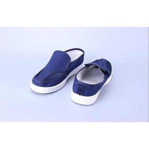 Factory direct sales of anti-static mesh shoes, white and blue <b>PVC</b> canvas two-hole mesh shoes, anti-static cleanroom work shoes. - Product Image 5