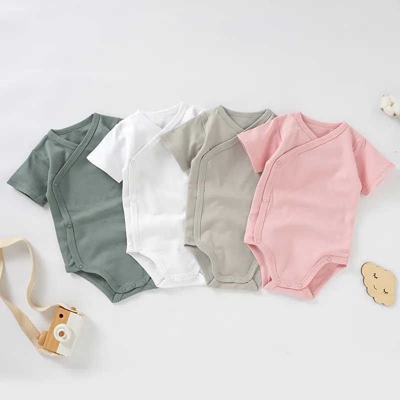 Hete Verkoop 100% Biologische Katoenen Kimono Baby Romper Biologische Baby Groeien