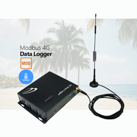 Registrador de Datos Multipunto Inalámbrico Inteligente Modbus 4G con Antena Externa para Monitoreo de Temperatura, Almacenamiento de Datos y Control de Temperatura