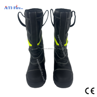 Bottes en cuir pour pompiers EN15090, bottes de pompier, équipement de protection contre l'incendie, chaussures de sécurité imperméables, vente en gros directe d'usine