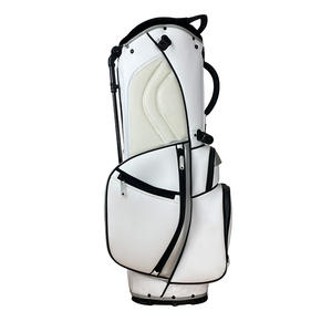 Sac de golf de luxe en cuir PU blanc <span class=keywords><strong>avec</strong></span> design é<span class=keywords><strong>l</strong></span>égant en argent pour golfeur exécutif et cadeau d'affaires - Product Image 3
