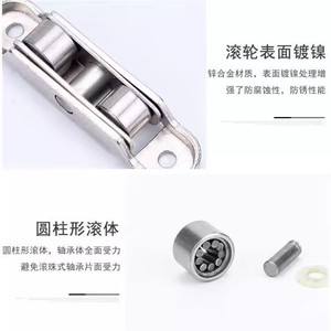 Poulie à double gorge Kaishengxi, rouleau réglable de 52 mm de diamètre extérieur pour fenêtres et portes coulissantes en PVC - Product Image 2