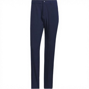 Pantalones de Hombre Azul Marino, Corte Clásico, Tejido, Cierre de Botones, Color Sólido - Product Image 2