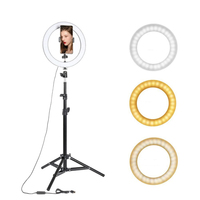 LED Ring Light with Tripod Stand, USB Beauty Make-up Fill