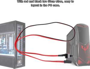 <span class=keywords><strong>2</strong></span>ขาพีซีรีสตาร์ทสวิตช์ไฟเคสคอมพิวเตอร์ ATX สวิตช์โฮสต์อิเล็กทรอนิกส์สำหรับคอมพิวเตอร์รีสตาร์ทแหล่งจ่ายไฟ - Product Image 3