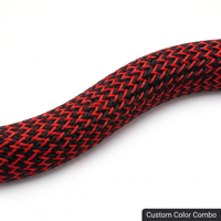 Funda Protectora para Cables FYX, de PET Expandible, Trenzada, Ignífuga, Flexible, Tipo Malla
