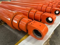 Vérin hydraulique télescopique en acier chromé dur, tige de 50 mm, tube extérieur de 420 mm, course maximale de 2400 mm pour véhicules de voirie