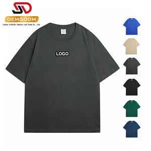 Camisetas Masculinas de Algodão 100% 220 Gsm com Bordado de Logo Personalizado, Camiseta Branca de Gola Curta Tricotada - Product Image 2