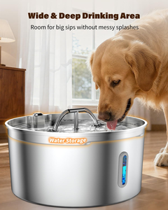 Bebedero Automático para Mascotas de Acero Inoxidable, Dispensador de Agua para Mascotas de Gran Capacidad de 7L, Bebedero Recargable para Perros y Gatos de Interior - Product Image 4