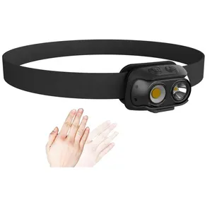 Outdoor Waterproof Camping Headlamp Type C Charging Led Cob Sensor Rechargeable Head Lamp With 680lumens
