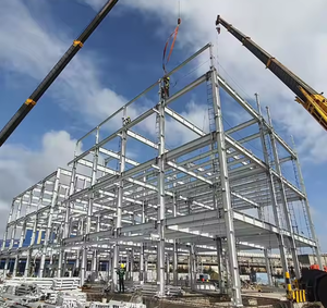 Maison d'entrepôt résistante au vent Colonne structurelle Arche en acier brute Structure métallique pour hangars - Product Image 4