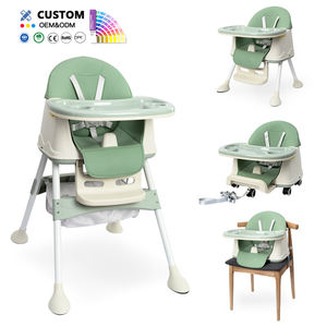 Chaise haute multifonctionnelle 3-en-1 pour bébé et siège rehausseur portable pour nourrisson, chaise de repas pour tout-petit, prix d'usine - Product Image 2