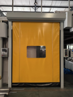 Porte à enroulement rapide automatique en PVC avec fermeture éclair, fonction anti-collision, pour usage industriel intérieur