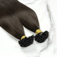 Extensions de cheveux humains à pointe en V en kératine double trame droite, produits capillaires vierges Remy, fixation par fusion