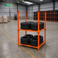 Support de stockage de pneus de voiture détachable, capacité de charge 1100 kg, dimensions 1524x1524x1524 mm