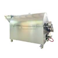 Machine de torréfaction multifonctionnelle commerciale au gaz et à l'électricité pour noix, maïs, farine et soja, en acier inoxydable, capacité 500 kg/h
