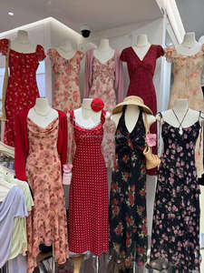 Stampa floreale Chic fresco abito femminile sopra il ginocchio con maniche a sbuffo per giovani donne stile Casual Party per le vacanze - Product Image 4