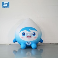 Modèle de dessin animé gonflable personnalisé en forme de goutte d'eau pour la publicité et la décoration d'événements en plein air