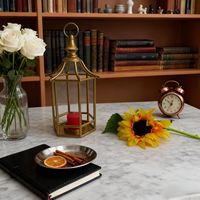 Lanterne en métal classique, support de bougie, décoration de Noël pour la maison