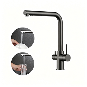 Depuratore d'<span class=keywords><strong>Acqua</strong></span> per <span class=keywords><strong>Rubinetto</strong></span> da Cucina, <span class=keywords><strong>Rubinetto</strong></span> da Cucina con Filtro a 3 Vie in Acciaio Inossidabile con <span class=keywords><strong>Rubinetto</strong></span> per <span class=keywords><strong>Acqua</strong></span> Purificata - Product Image 5