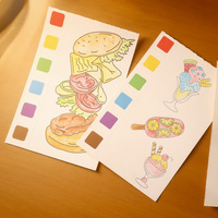 Lot de 5 blocs de peinture aquarelle pour enfants, thème Plage d'été méditerranéenne, pour activités artistiques, maison, école, fête, vacances, anniversaire
