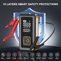 Démarreur de secours portable 8000 mAh en gros avec gonfleur de pneus 150 PSI, démarreur de voiture, batterie externe, booster de batterie