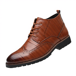 Bottines à lacets respirantes en PU pour le bureau et les occasions formelles, style automne-été, grandes tailles 39-48 - Product Image 3