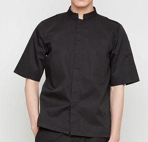Venta caliente personalizar diseño algodón poliéster Spandex barato Hotel uniformes limpieza trabajadores <span class=keywords><strong>ropa</strong></span> negro Chef chaquetas - Product Image 1