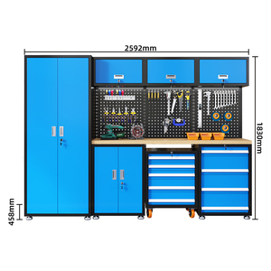 Heavy Duty Steel Garage Workbench Cabinet Modern <b>Tool</b> Storage Stainless Countertop 850kg Load Capacity Wood Customized OEM/ OBM - Product Image 6