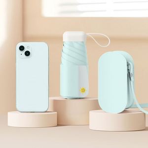 ขายตรงจากโรงงาน ร่มพับ 6 ตอน ขนาดพกพา ดีไซน์ใหม่ ป้องกันรังสียูวี พร้อมซองใส่ร่ม - Product Image 1