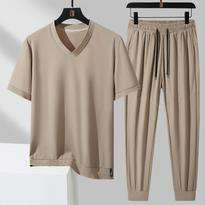 Summer Thin Trendy Elastic Versatile Men's Sports and Leisure Plus Size <b>Set</b> - Product Image 3