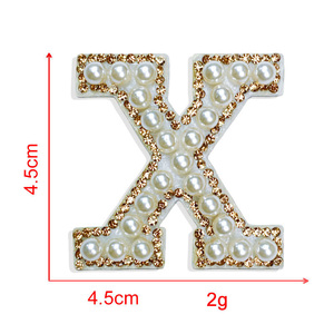 Dễ thương ban đầu ngọc trai Rhinestone thêu các bản vá lỗi tự làm sắt-on từ trên vải nhà máy bán buôn - Product Image 4