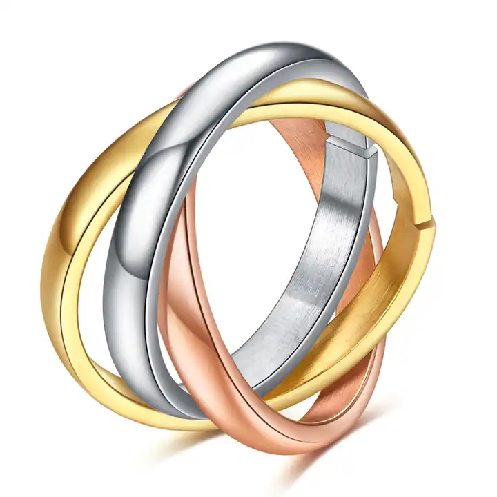Two Tone Interlocking Diamonds Ring – Nir Oliva