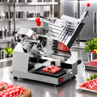 Trancheuse à viande semi-automatique 12 pouces 300 mm 520 W, plaque de pressage automatique, fonctionnement à une main, sans pression manuelle, trancheuse alimentaire commerciale