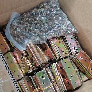 Bisagra de hierro y acero, accesorios de inserción de cama colgante con acabado de zinc, soportes de esquina para muebles, Herrajes - Product Image 3