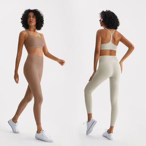 Women's Yoga Tracksuit <strong>Nude</strong> <strong>Fleece</strong> <strong>Lined</strong> Butt Lifting Quick Dry Breathable Two-Piece Activewear for Running Outdoor Fitness - Product Image 1