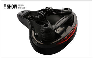 Luz trasera para SILLÍN de bicicleta, Cojín de fibra de carbono con luz de advertencia 3led, suave y cómodo para asiento de bicicleta de carretera - Product Image 6