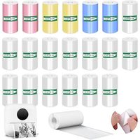 Rouleaux d'autocollants thermiques à double couche JC White 57x25mm, papier adhésif pour mini imprimante portable multifonctionnelle pour enfants, 3M