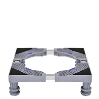 Alas Mesin Cuci & Kulkas Adjustable, Rak Penyimpanan, Mudah Dipindahkan, Laris Terjual