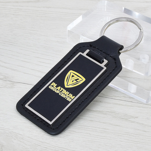 High Quality Zinc Alloy Metal Pu <strong>Leather</strong> Keychain Personalized Logo Car <strong>Leather</strong> <strong>Keyring</strong> for Promotion Activities - Product Image 1