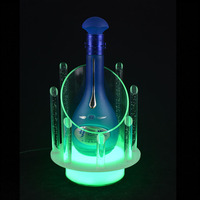 Présentoir de bouteille de led en acrylique, pièces, boîte lumineuse, en acrylique, pour présentoir de vin, pour boisson