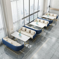 Canapé en cuir PU, Design personnalisé, pour Restaurant/café/librairie, stand, meubles commerciaux, ensemble, chaise
