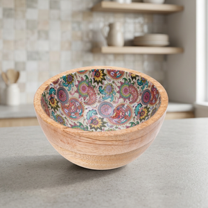 decorative <b>wood</b> <b>fruit</b> <b>bowl</b> mango <b>wood</b> salad shaving <b>bowl</b> set - Product Image 2